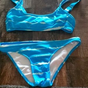 2 piece blue bathing suit size M